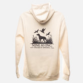 white bird dog hunting hoodie