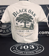 Black Oak Golf on white tee