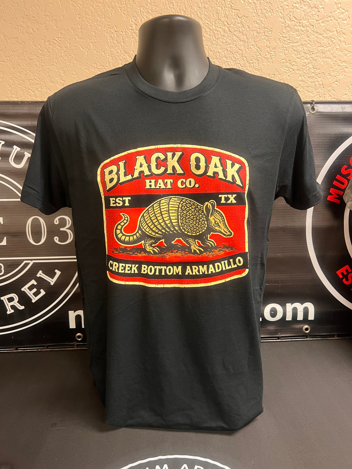 Black Oak w/Red logo on black