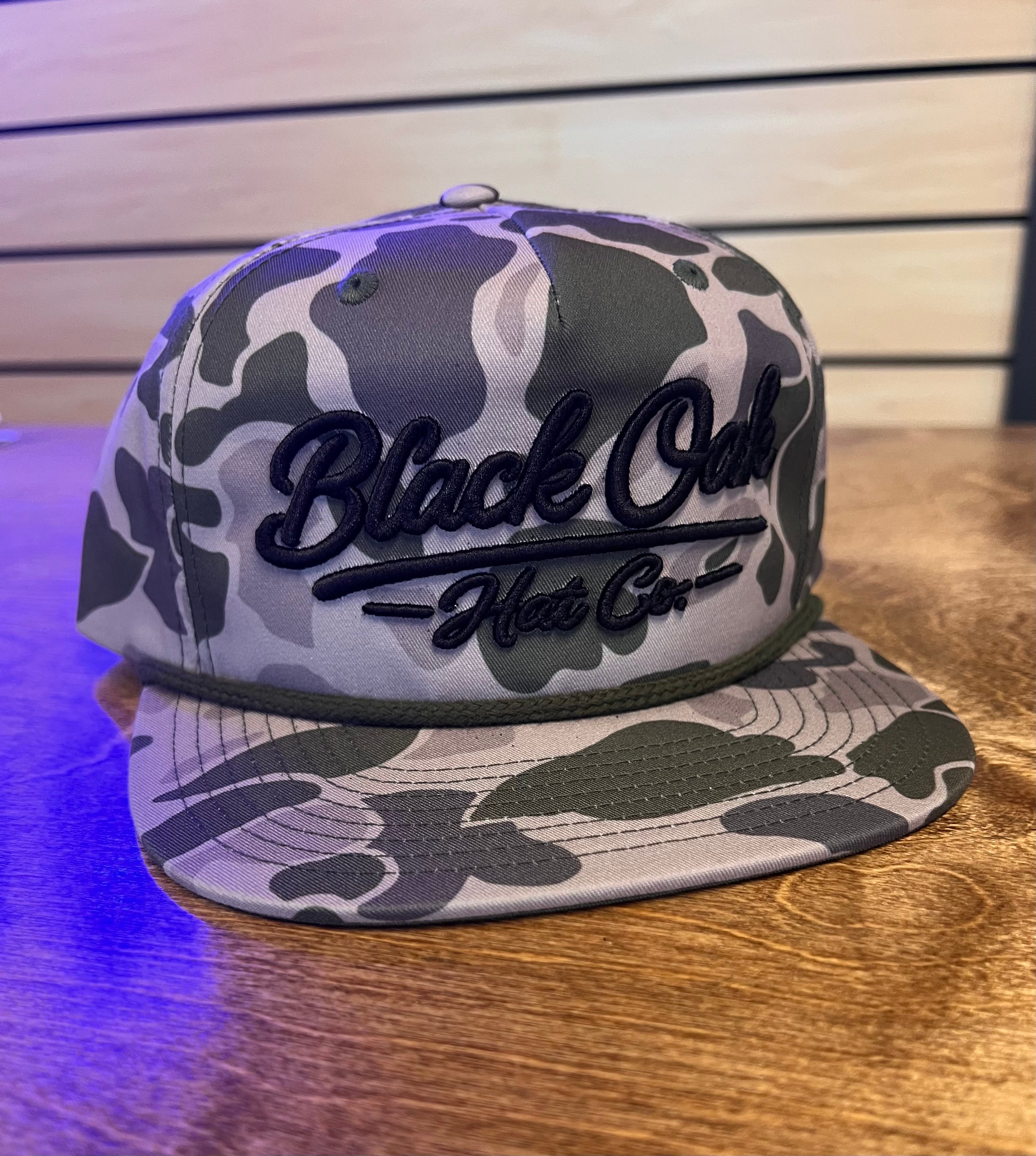 Black Oak 3D Puff on Richardson Snapback 256P Gramps Cap/Marsh Duck Camo