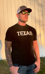 TEXAS Short Sleeve T-Shirt Black