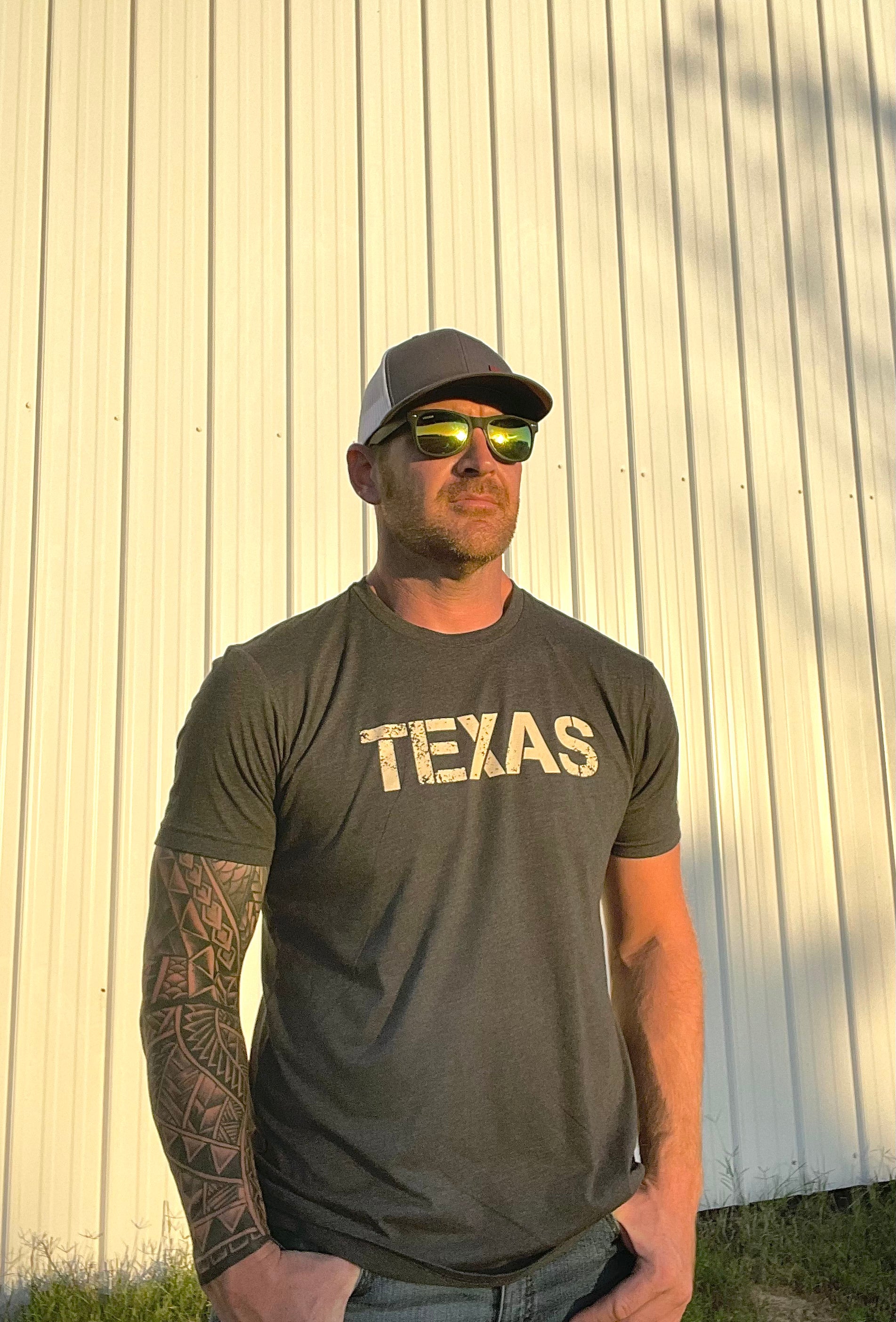 TEXAS Short Sleeve T-Shirt - Charcoal