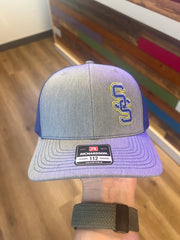 SS link embroidered on R112 Royal/heather grey